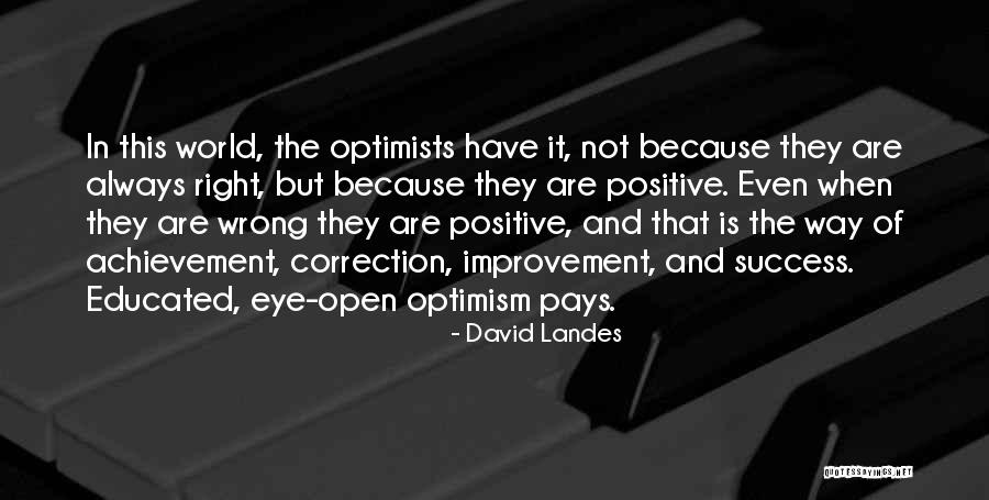 Optimism And Success Quotes By David Landes Optimism And Success Quotes By David Landes