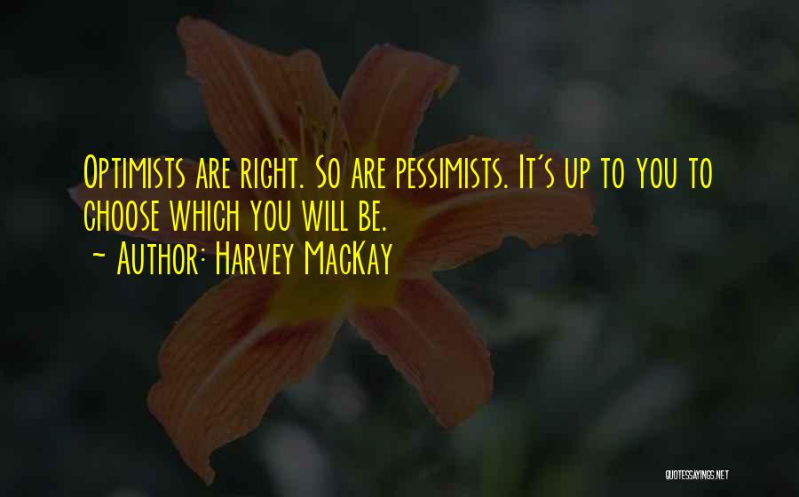 Optimists And Pessimists Quotes By Harvey MacKay