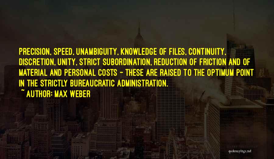 Optimum Quotes By Max Weber