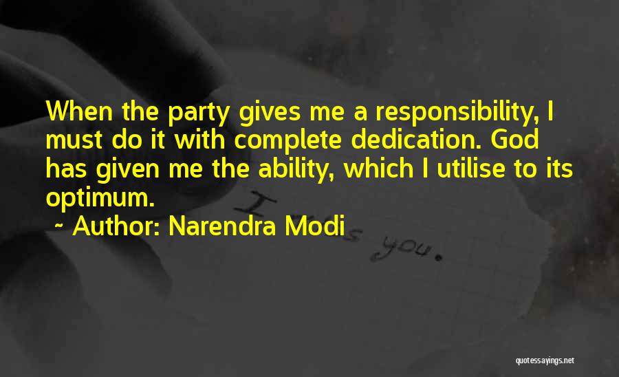 Optimum Quotes By Narendra Modi