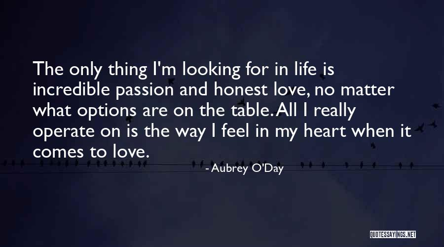 Options In Love Quotes By Aubrey O'Day