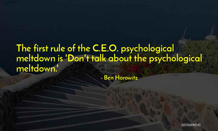 O'que E Quotes By Ben Horowitz