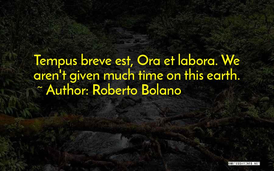 Ora Et Labora Quotes By Roberto Bolano