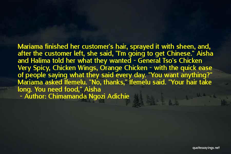 Orange Hair Quotes By Chimamanda Ngozi Adichie