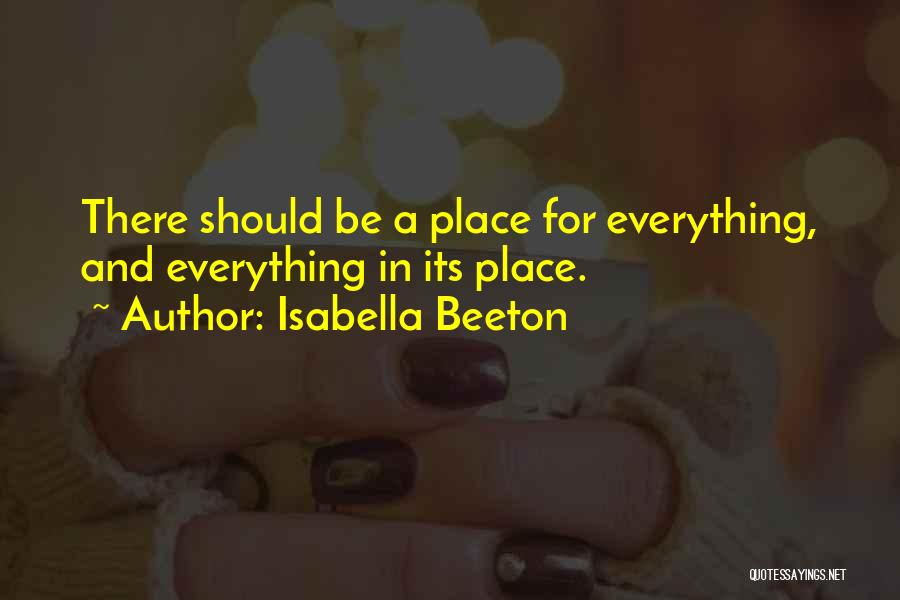 Order And Organization Quotes By Isabella Beeton