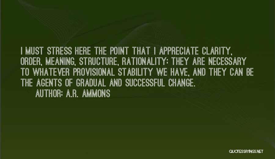 Order And Stability Quotes By A.R. Ammons