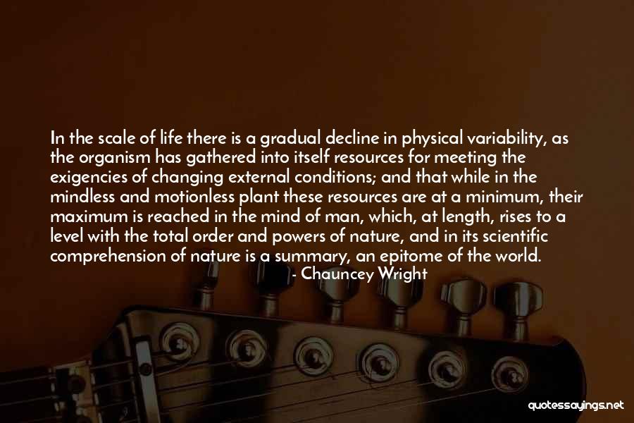 Order In Nature Quotes By Chauncey Wright Order In Nature Quotes By Chauncey Wright