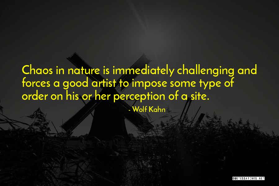 Order In Nature Quotes By Wolf Kahn