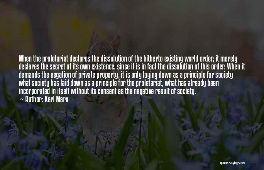 Order In Society Quotes By Karl Marx