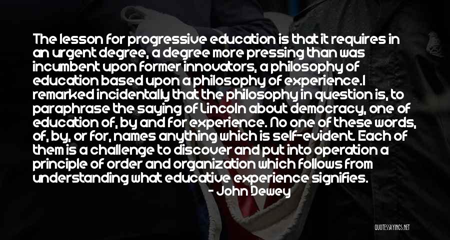Order Of Operation Quotes By John Dewey Order Of Operation Quotes By John Dewey