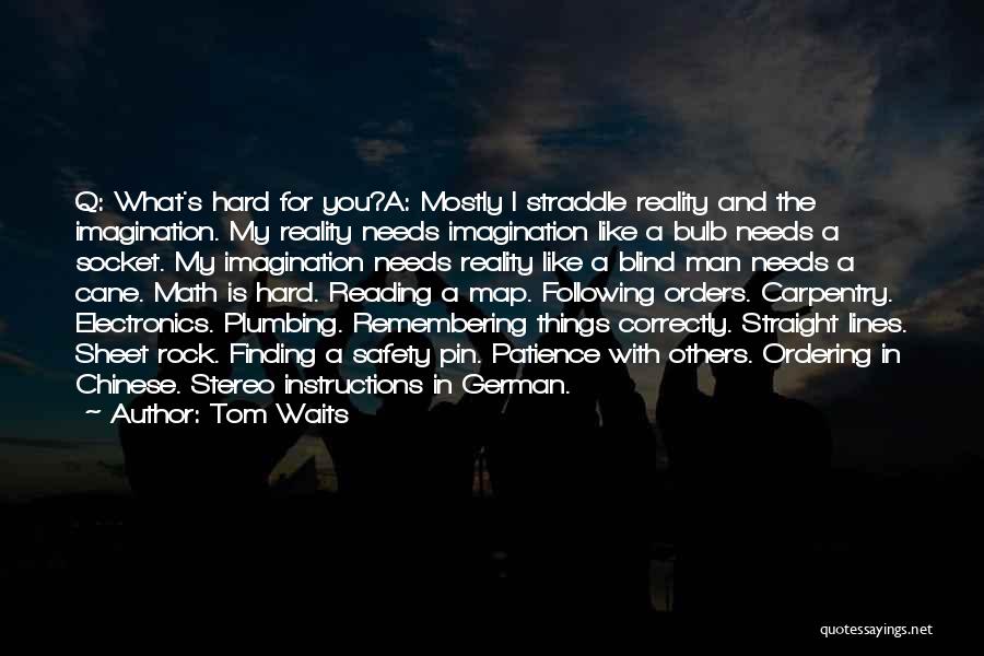 Ordering Quotes By Tom Waits