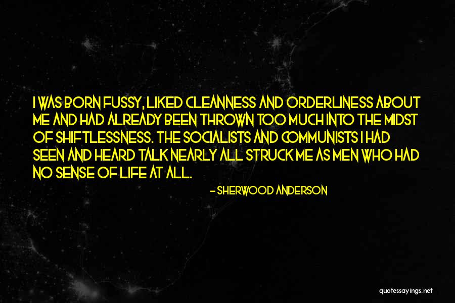 Orderliness And Cleanliness Quotes By Sherwood Anderson