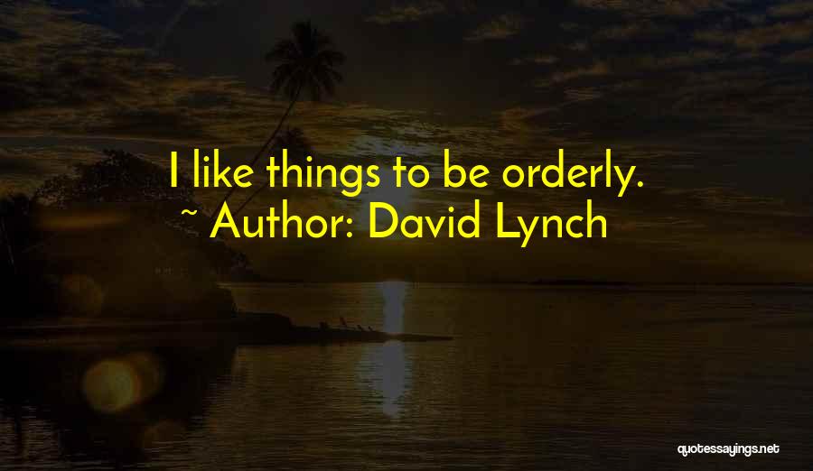 Orderly Quotes By David Lynch