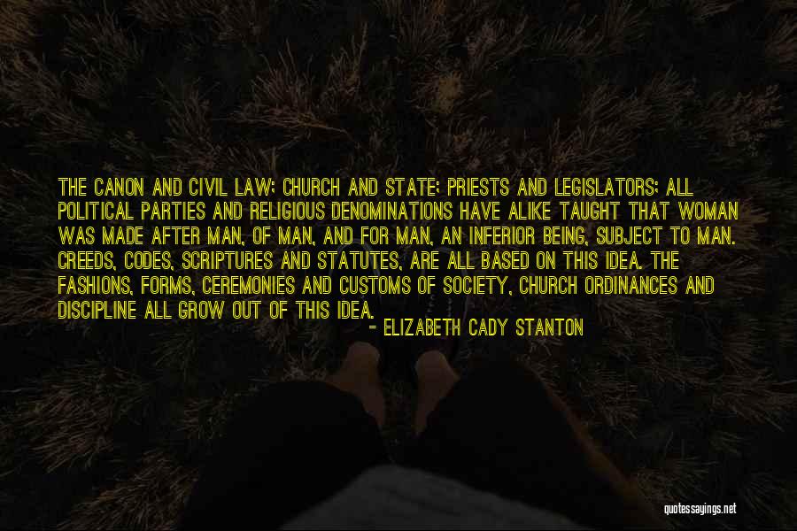 Ordinances Of The Church Quotes By Elizabeth Cady Stanton Ordinances Of The Church Quotes By Elizabeth Cady Stanton