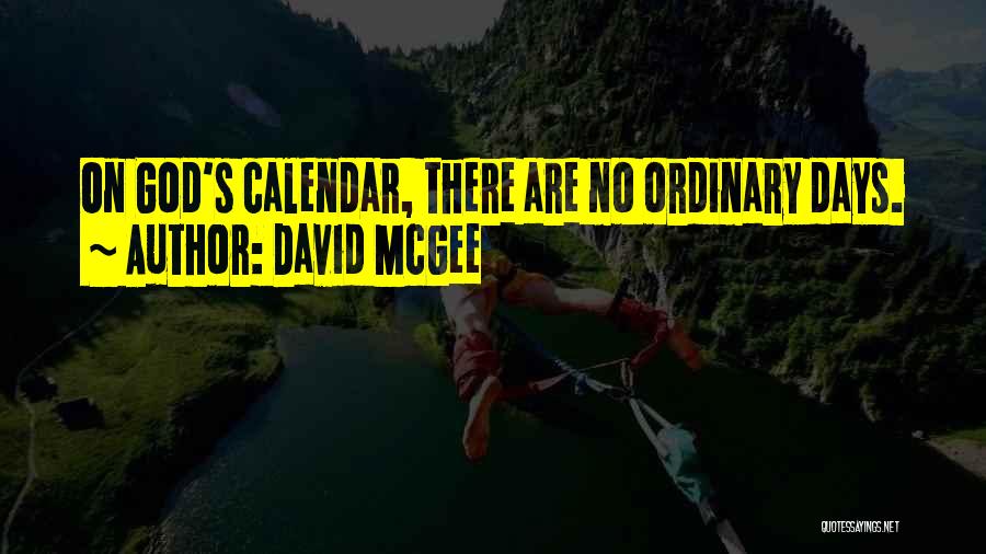 Ordinary Days Quotes By David McGee