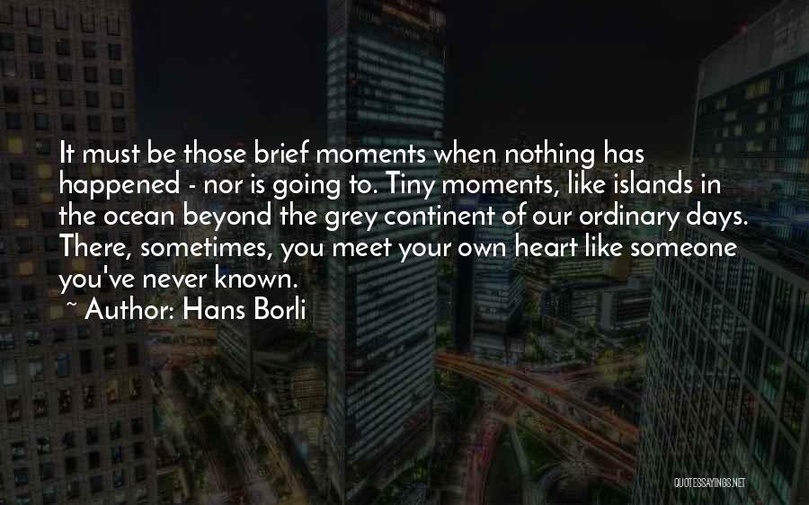 Ordinary Days Quotes By Hans Borli