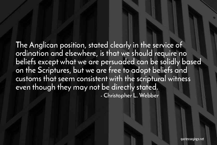 Ordination Quotes By Christopher L. Webber Ordination Quotes By Christopher L. Webber