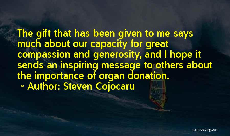 Organ Donation Quotes By Steven Cojocaru