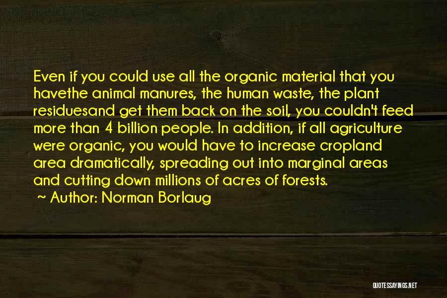 Organic Material Quotes By Norman Borlaug