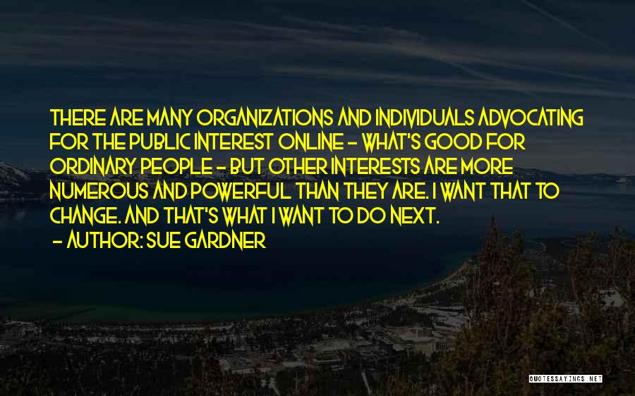 Organizations And Change Quotes By Sue Gardner