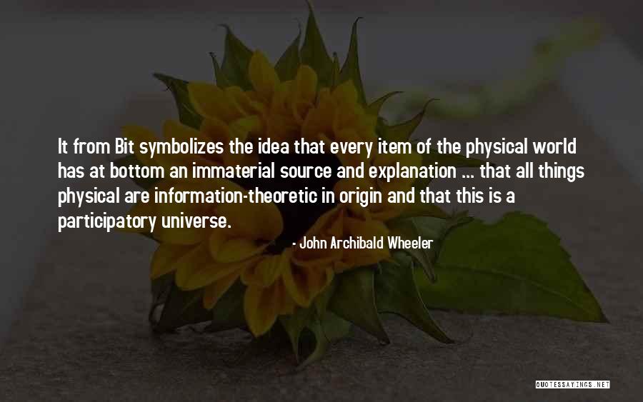 Origin Of Information Quotes By John Archibald Wheeler Origin Of Information Quotes By John Archibald Wheeler
