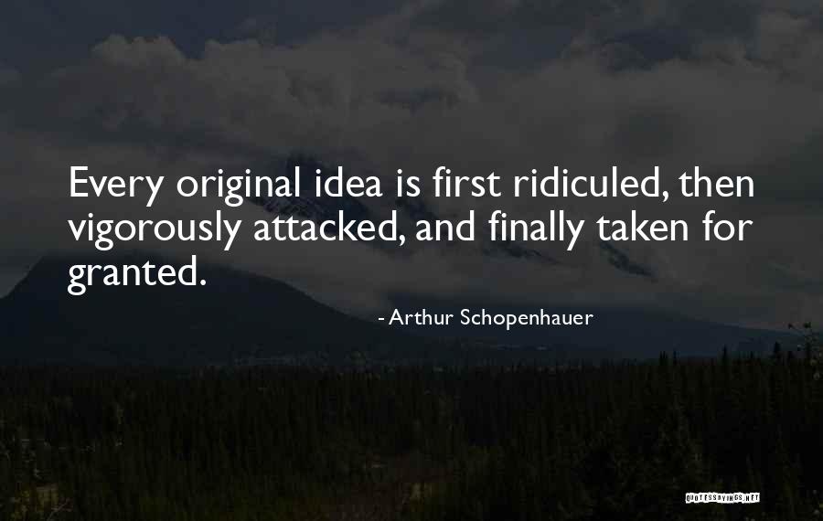 Original Idea Quotes By Arthur Schopenhauer