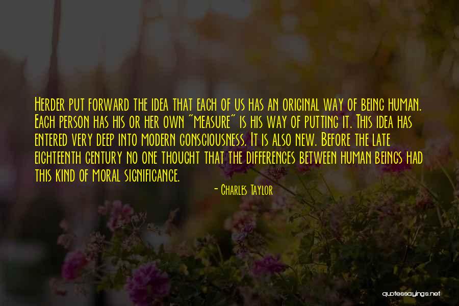Original Idea Quotes By Charles Taylor