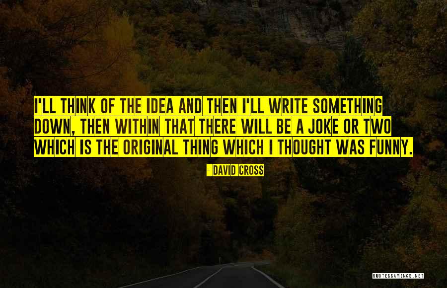 Original Idea Quotes By David Cross