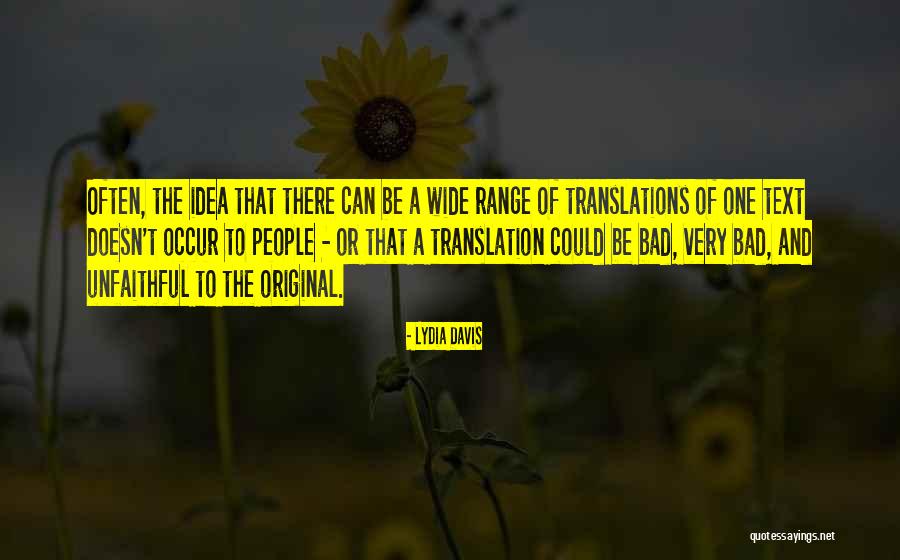 Original Idea Quotes By Lydia Davis