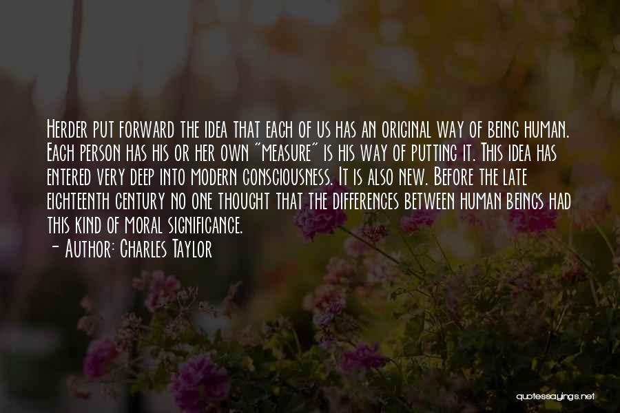 Original Thought Quotes By Charles Taylor