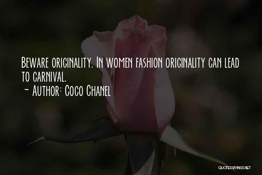 Originality In Fashion Quotes By Coco Chanel
