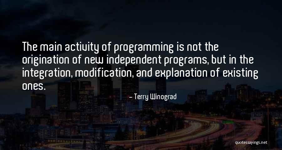 Origination Quotes By Terry Winograd Origination Quotes By Terry Winograd