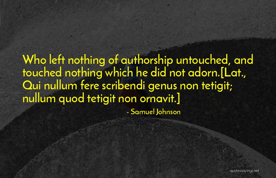 Ornavit Quotes By Samuel Johnson Ornavit Quotes By Samuel Johnson