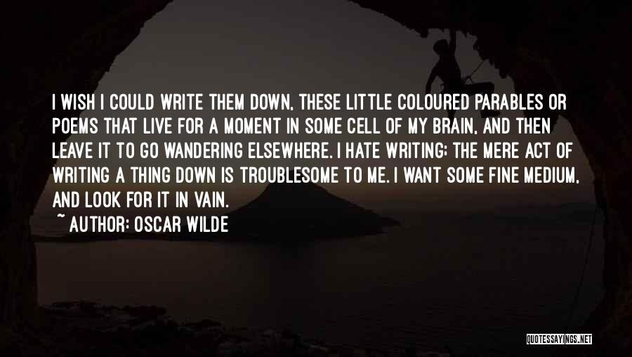 Oscar Wilde's Writing Quotes By Oscar Wilde