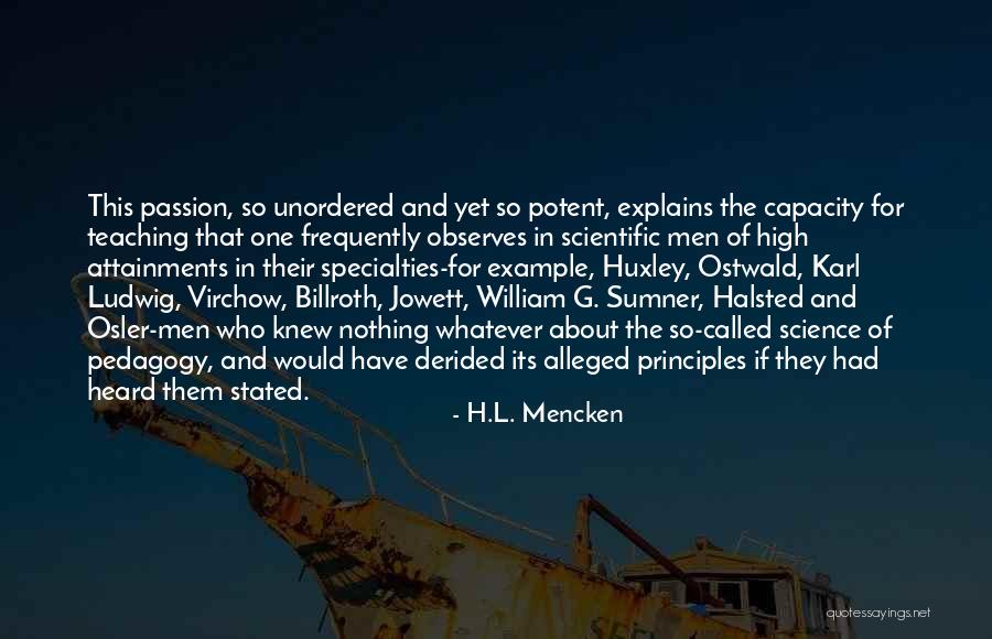 Osler Quotes By H.L. Mencken