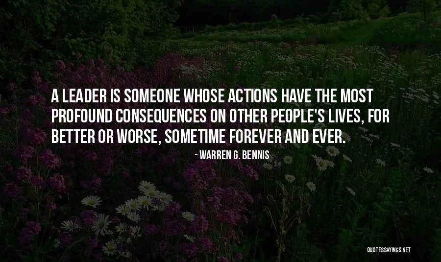 Other People's Actions Quotes By Warren G. Bennis