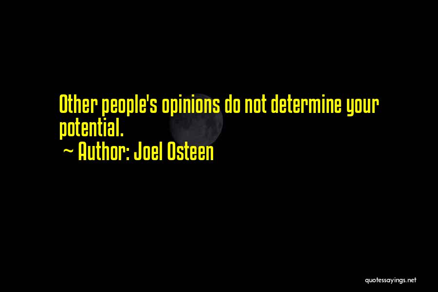 Other People's Opinions Quotes By Joel Osteen