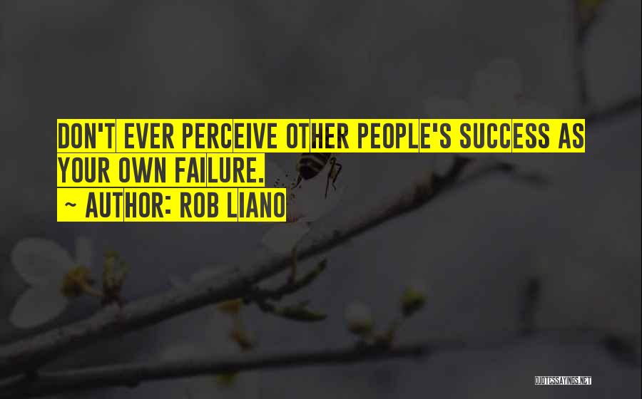 Other People's Success Quotes By Rob Liano