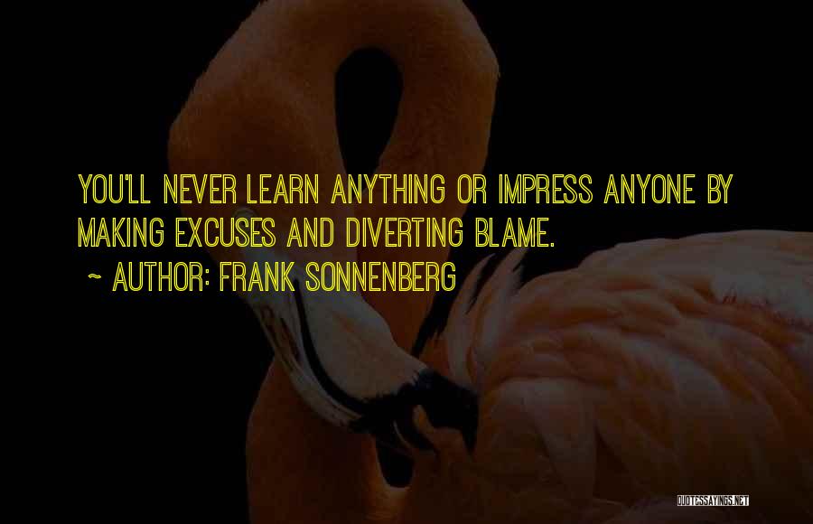 Others Blame You Quotes By Frank Sonnenberg