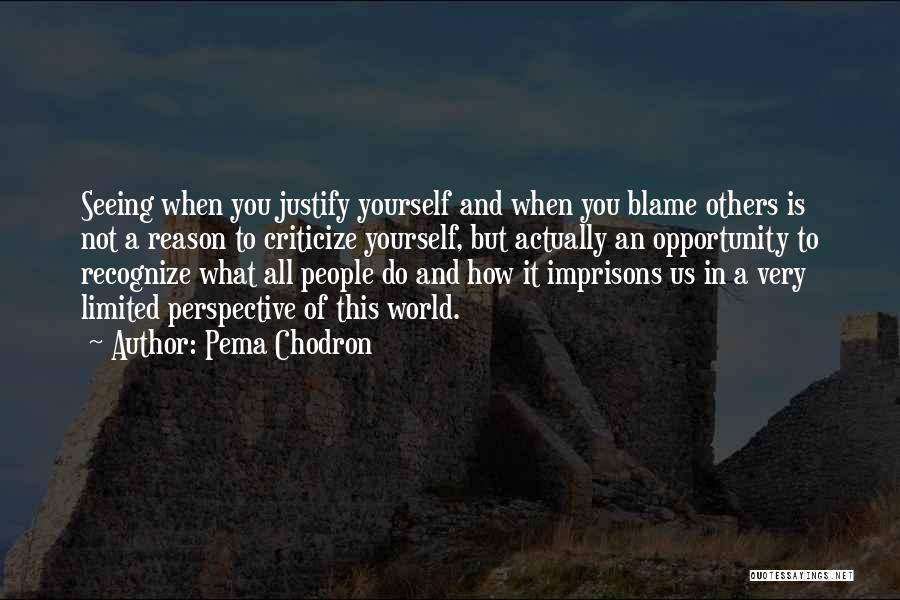 Others Blame You Quotes By Pema Chodron