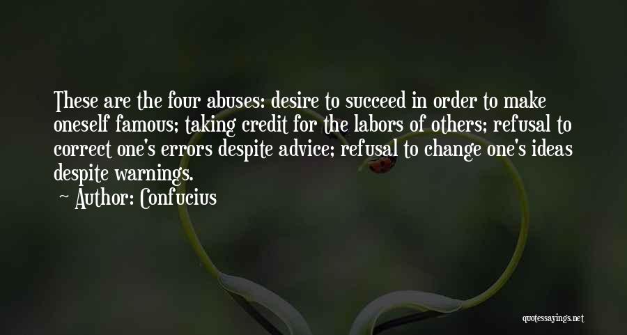 Others Taking Credit Quotes By Confucius