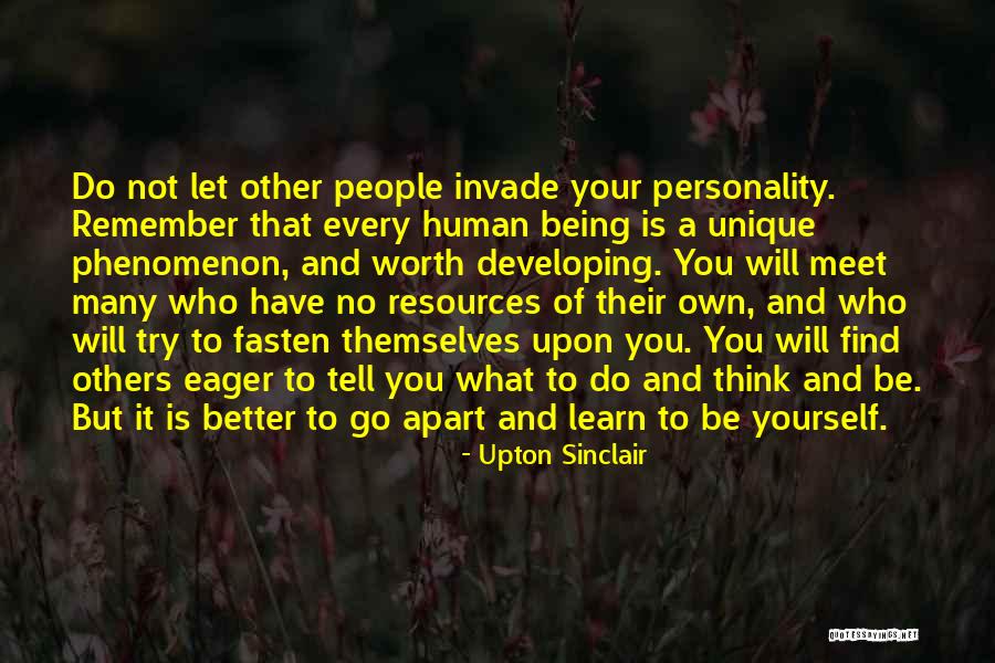 Others Think Of You Quotes By Upton Sinclair Others Think Of You Quotes By Upton Sinclair