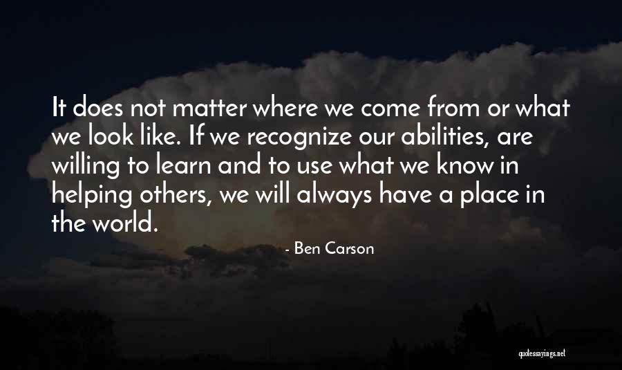 Our Abilities Quotes By Ben Carson Our Abilities Quotes By Ben Carson