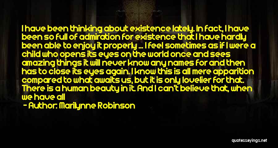 Our Amazing World Quotes By Marilynne Robinson