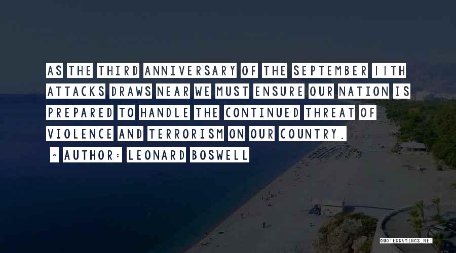Our Anniversary Quotes By Leonard Boswell