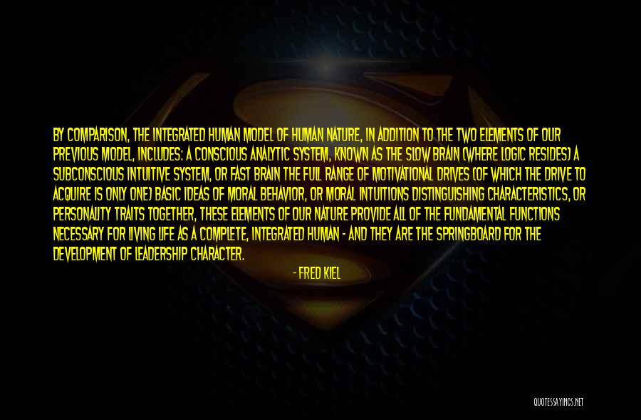 Our Character Quotes By Fred Kiel Our Character Quotes By Fred Kiel