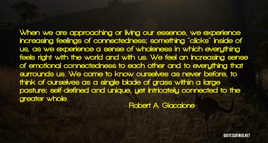 Our Connectedness Quotes By Robert A. Giacalone Our Connectedness Quotes By Robert A. Giacalone