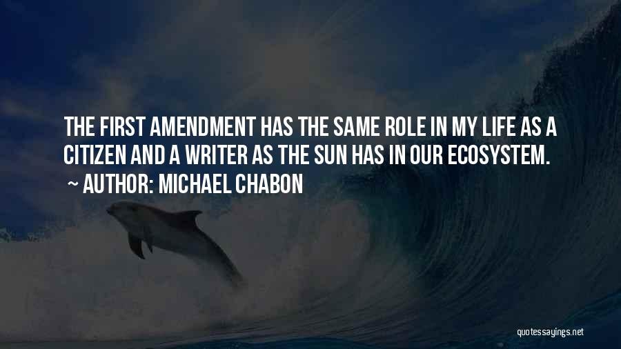 Our First Amendment Quotes By Michael Chabon