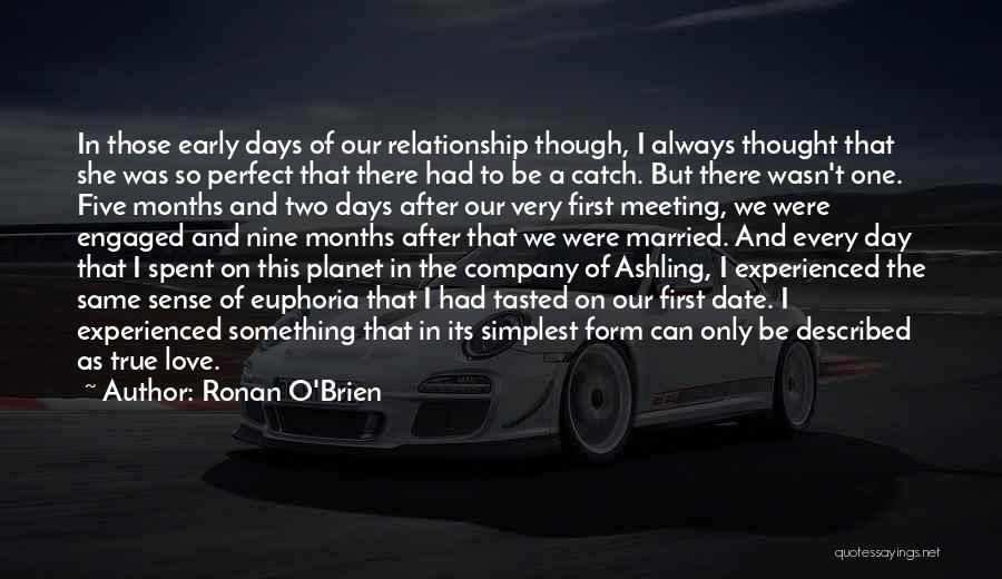 Our First Meeting Love Quotes By Ronan O'Brien