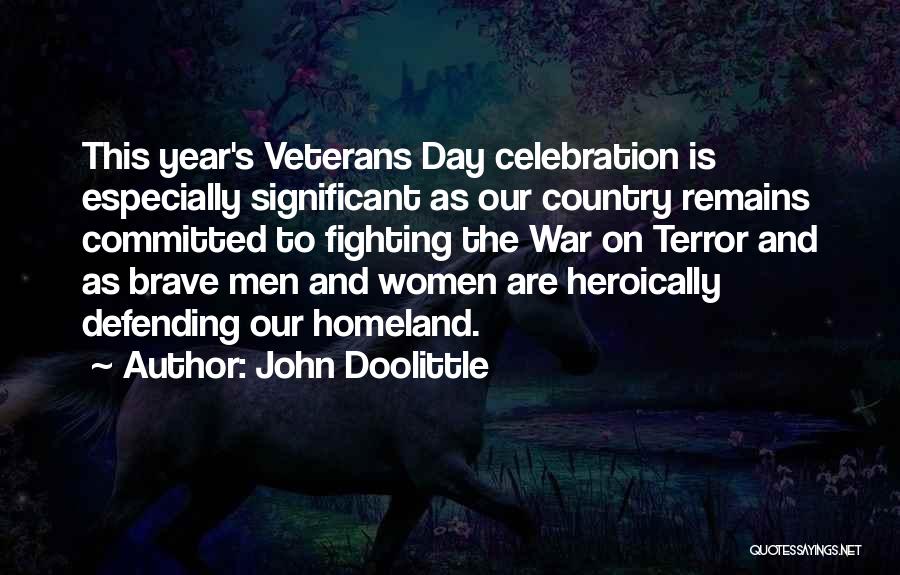 Our Homeland Quotes By John Doolittle